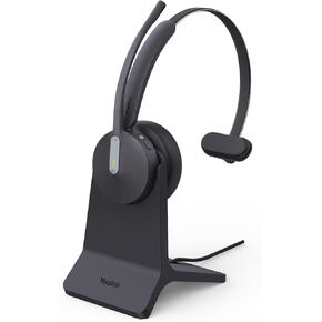 Yealink BH70 Mono Teams Certified with Charging Stand, Wireless Bluetooth Headset with Microphone for Work, up to 35h Talking Battery Life, 3-Mic Noise Cancellation Headsets for Computer (USB-A)