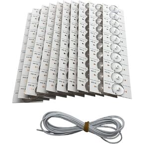 LED lamp Bead, 100PCS 6V SMD Lamp Beads with Optical Lens Fliter for 32-65 LED TV Repair Led Light Strip Parts Accessories