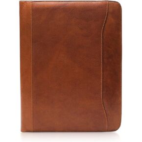 Tony Perotti Italian Leather Portfolio for Men and Women - 8.5" x 11" Genuine Leather Writing Pad Portfolio - Professional Business Padfolio
