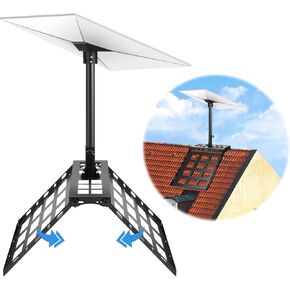 Starlink Gen 3 Roof Mount Adjustable Ridgeline Mount Compatible with Starlink Dish V3 360° Rotatable Starlink Mounting Kit for Roofs and Platforms with 2 Cable Head Silicone Sleeves