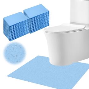 30 Pack Disposable Toilet Mats, Abnaok Super Absorbent Toilet Floor Protector from Urine,Disposable Toilet Floor Mat for Urine,U Shaped Toilet Mat for Urine,Around Toilet Floor Protector 24" x 24"