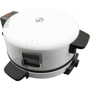 12" Electric Pizza Oven-Countertop Pizza Maker with Temperatures Control, Perfect for Pizzas/Pancake/Quesadillas/Cookies (White)