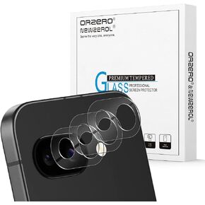 Orzero (3 Pack) Camera Lens Protector Compatible for Google Pixel 9a, Protector de Cámera Tempered Glass 9H High Definition Anti-Scratch Bubble-Free Case Friendly