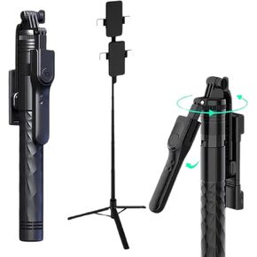 K28 Wireless Selfie Stick for Live Broadcasting with Bonus Phone Holder - Extendable Monopod for Effortless Selfies, Vlogging, and Streaming - Universal Compatibility and Enhanced Features