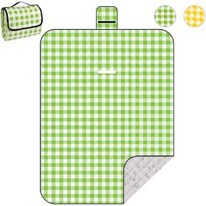 Wapodeai Picnic Camping Blankets, 60''x 80'' Waterproof and Foldable - Durable, Spacious, and Portable Outdoor Blanket for Families, Perfect for Parks, Beaches, and Nature Excursions(Yellow)