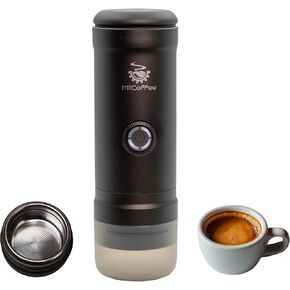Eon Portable Espresso Machine, Travel Coffee Maker with Self-Heating and USB-C Charging (Grey)