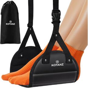 Airplane Foot Hammock, Foot Rest for Long Flights – Adjustable Foot Hammock for Plane Travel – Travel Foot Rest, Plane Accessories, Desk Leg Foot Hammock for Office and Airplane Travel Essentials