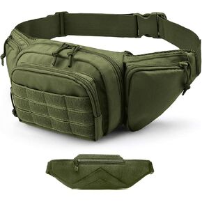 Tactical Fanny Pack for Men,800D Oxford Fabric Fanny Pack Men for Hiking Climbing,Fishing,Cycling,Huntingmen (Green)