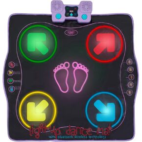 Kidzlane Electronic Dance Mat for Kids 8-12, Wireless Kids' Dance Mat with Bluetooth/AUX, Built-in Music, 5 Challenge Levels, 4 Modes, Interactive Toys for Kids Ages 6 and Up
