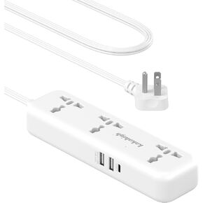 محول توصيل الولايات المتحدة مع منافذ USB ، سلك الامتداد العالمي 5 أقدام ، أوروبا ، المملكة المتحدة ، أستراليا ، الهند إلى الولايات المتحدة محول سدادة للسفر والحياة ، يقبل النوع A/B/C/D/E/F/G/H/I/J/K/L/N/O.