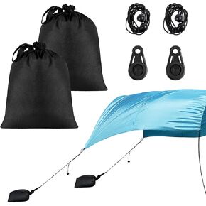 2 Pack Beach Shade Accessories Compatible with Shibumi Beach Canopy,Sandbags Weight No Wind Sun Canopy Assist,Canopy Weights to Provide Shade in Breezes/No Wind Form Tent-Like Shape(Excluding Canopy)