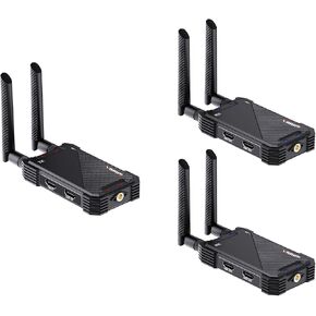 Wireless HDMI Transmitter and 2 Receivers,1080P Full HD for Streaming from DSLR,Laptop,Setop Box to TV/Projector IR Support