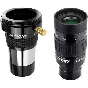 SVBONY SV137 2X Barlow Lens 1.25 inch Metal Body Bundle with SV135 Zoom Eyepiece for Astronomic Telescopes Visual