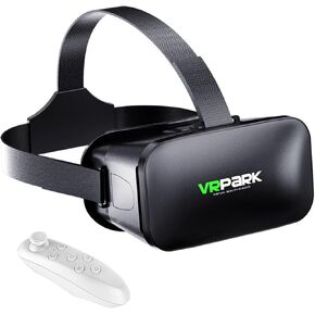 VR Headset for iPhone or Android Phone, Anti-Blue Light Virtual Reality 3D VR Glasses Headset Helmets, Compatible with 4.5" to 6.7" inch with Controller, for Mobile Games & Movies