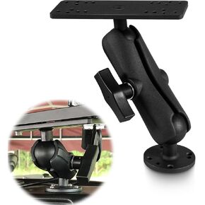 Aluminum Fish Finder Gimbal Mount with 1.5" / C Size Ball for Garmin, Lowrance, Humminbird & More - 360° Rotation & ±90° Tilt Adjustable Marine Electronics Depth Finder Mount