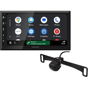 KENWOOD DMX50S 6.8" Capacitive Touchscreen Digital Multimedia Receiver | Plus KENWOOD CMOS-230LP Universal Backup Camera