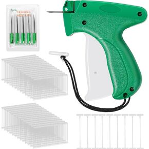 7255 Pcs Tagging Gun for Clothing, Comkrivy Price Tag Gun for Clothes with 6048 Pcs Barbs Fasteners, 300 Pcs Price Tags, 5 Pcs Needles, 500 Pcs Safety Pins and 400 Pcs Hang Tag Strings for All Fabrics