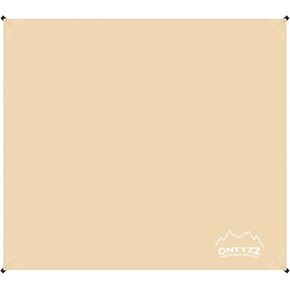 ONTYZZ Hexagonal Tent Footprint Waterproof Camping Tarp Two in One Ground Sheet Mat and Tent Tarp for Camping Outdoor Hiking Beach Picnic, Khaki