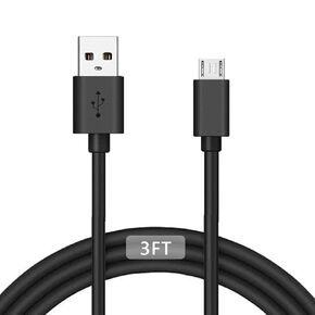 Game Console Control Cable for Xbox Ones/X, PS4 Slim/Pro Controller Micro USB Charging Charger Cable Cord 3FT Black