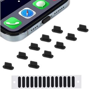 20 PCS مقابس مضادة للغبار لـ iPhone 14 ، 14 Pro Max ، 13 ، 13 Pro ، 12 ، 12 Pro Max ، 11 ، 11 Pro ، X ، XS ، XR ، 8 ، 7 ، تغطية غبار ميناء شحن iPhone ومكبر مكبر صوت مضاد للغبار الأسود
