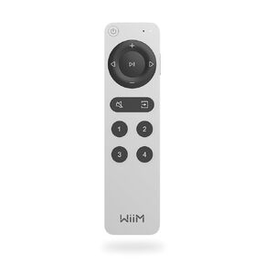 WiiM Voice Remote 2 Music Streamers and Amplifiers | Push-to-Talk, 4 Smart Preset Buttons | Rechargeable Battery | Sleek Aluminum Design | 360° Bluetooth Remote
