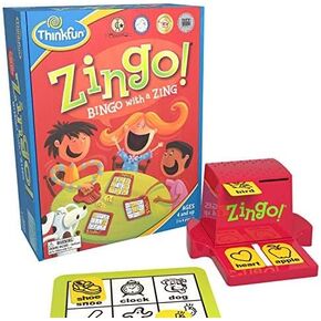 ThinkFun Zingo Bingo Award Winning Preschool Game for Pre-Readers and Early Readers Age 4 and Up - One of the Most Popular Board Games for Boys and Girls and their Parents (97700)