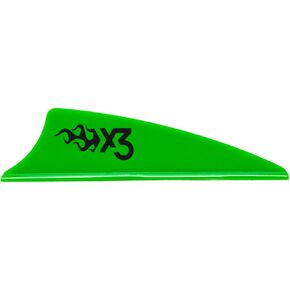 Bohning X3 Vane, 1.75", Neon Green, 36pk