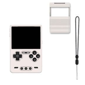 NOUKAJU Case for Trimui Brick, Game Console Case with Lanyard,Anti-Drop, Anti-Scratch,Shockproof,Silicone Protective Cover for Trimui Brick Handheld Game Console(White)