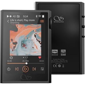 SHANLING M1 Plus M1Plus Protable Music Player MP3 High-Definition Lossless ES9069Q DAC Dual SGM8262 Amplifier PCM768 DSD512 Bluetooth 5.2 LDAC WiFi DLNA Black