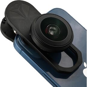 HD 200° Fisheye Lens for iPhone and Samsung Smartphones, Black