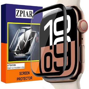 ZPIAR 2 Pack for Apple Watch Series 10 46mm Tempered Glass Screen Protector, Easy Installation, Bubble-Free, 9H Hardness, Anti-Scratch, Strong Adhesion