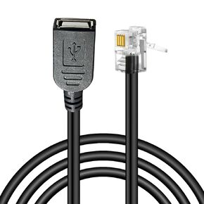 RJ9 Male to USB Female Cable, Suitable for Multiple VOIP Phone Cables, Compatible with Most Avaya landline Phones (RJ9toUSB30cm)