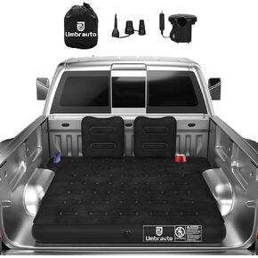 Umbrauto Air Mattress for 5.5-6.5 ft Short Bed Full-Size Trucks, Pickup Truck Airbed Mattress with Wireless Rechargeable Pump for Outdoor Travel