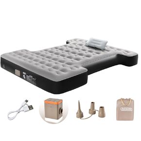 Tecoom [2025 Upgrade] Wireless Inflatable Truck Bed Air Mattress for 5.5-5.8ft, Full Size Short Truck Bed, Air Mattress Bed w/Cordless Rechargeable Pump, Pickup Blow up Bed for Outdoor Camping