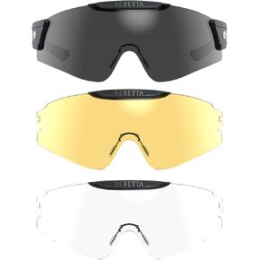 Beretta Intermask Wraparound Design exeglasses اطلاق النار القابلة للتعديل مع عدسات قابلة للتبديل (3 ألوان لكل عبوة)