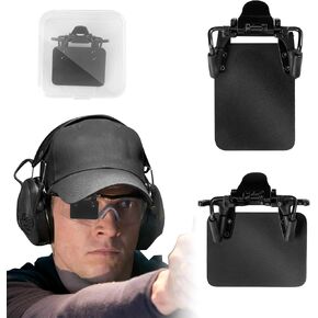 2 Packs Shooting Glasses Blinders International Standard Shooting Glasses Blinders Occluder Clip Patch Adjustable Angle Black