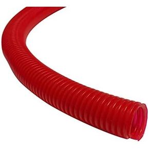 Kable Kontrol Colored Split Wire Loom Tubing 1/2" Inch 10 Ft Long - Red Wire Conduit Cover for Cords - Corrugated Tubing and Protector for Automotive Wires – Durable Polyethylene