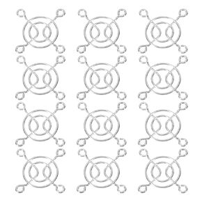 PATIKIL 90mm Fan Finger Grill, 12 Pack Metal Grill Protector Guard Fan Protective Cover for 90mm Exhaust Fans Equipment Computer DIY