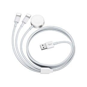 Watch Charger Cable Compatible for Apple Watch Series 9 8 7 6 5 4 3 2 1 SE, 3 in 1 Portable iWatch Charging Cord for Phone 14/13/12/11/Pro/Max/XS/X/Airpods/Pad Series, 4.9ft/1.5M
