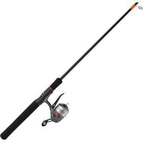 Zebco 33 Micro Trigger Spincast Reel and Fishing Rod Combo, 6-Foot 6-Inch 2-Piece, Telescopic Rod, Ultra-Lt Power, Mod Action, Size 10 Reel, Silver