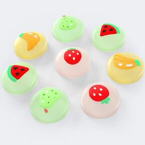Fintie Joystick Cap for Nintendo Switch OLED Model/Nintendo Switch/Lite - 4 Pairs (8pcs) Soft Silicone Cover Thumb Grip Caps with Portable Storage Box for Joy-Con Controller, Fruit