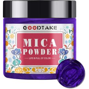 GOODTAKE Dark Purple Mica Powder | Resin Color Pigment | Resin Dye | Mica for Soap Making, Resin, Candle Making, Bath Bomb, Slime, Nail Polish, Eye Shadow - Pure Mica Powders (Dark Purple, 2 oz)