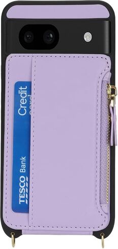 Cavor for Google Pixel 8 Pro Case Wallet مع حزام ، Pixel 8 Pro Leather Zipper Pocket Card Case - Leopard White in Saudi Arabia