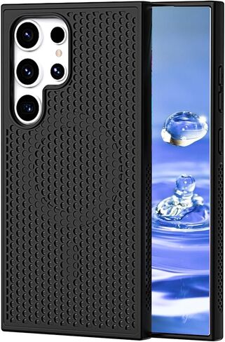Ysnzaq Honeycomb Case for Samsung Galaxy S25 Ultra (Not S25), [Support Wireless Charging] Heat Dissipation Breathable Cooling Shockproof Protective Case for Samsung Galaxy S25 Ultra SR Black in Kuwait