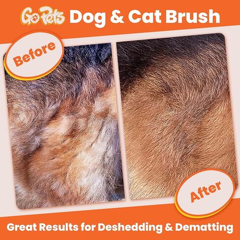 Gopets deseshedding & dematting مشط للكلاب ، وفرشاة القطط ، وفرشاة تحطيم للسرقة ، والتشابك ، والسكان ، وشفرات الفولاذ المقاوم للصدأ ، ومقبض مريح ، مثالي لجميع أنواع السلالات وأنواع المعطف in Kuwait