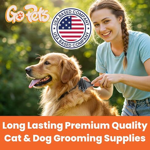 Gopets deseshedding & dematting مشط للكلاب ، وفرشاة القطط ، وفرشاة تحطيم للسرقة ، والتشابك ، والسكان ، وشفرات الفولاذ المقاوم للصدأ ، ومقبض مريح ، مثالي لجميع أنواع السلالات وأنواع المعطف in Kuwait