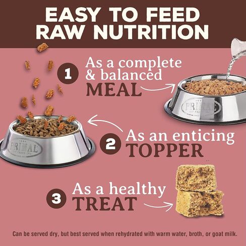 Primal Freeze Dried Dog Food Nuggets, Chicken; Complete Balanced Meal, Topper or Treat; Premium, Healthy, Grain Free, High Protein Raw Dog Food, 14 oz in Kuwait