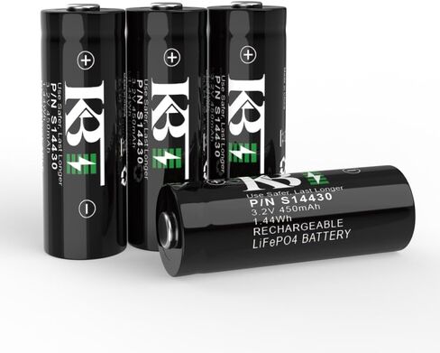 KBT 4PACK 123A استبدال بطاريات SFLP123 مع شاحن ، بطارية 3.2V 500MAH لمصباح يدوي ، أتمتة المنزل ، الكاميرا in Saudi Arabia