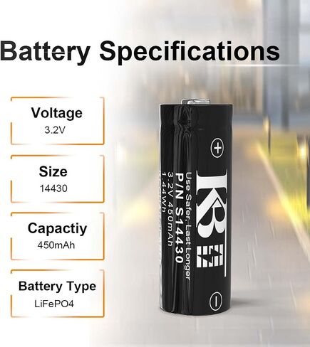 KBT 4PACK 123A استبدال بطاريات SFLP123 مع شاحن ، بطارية 3.2V 500MAH لمصباح يدوي ، أتمتة المنزل ، الكاميرا in Saudi Arabia