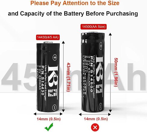KBT 4PACK 123A استبدال بطاريات SFLP123 مع شاحن ، بطارية 3.2V 500MAH لمصباح يدوي ، أتمتة المنزل ، الكاميرا in Saudi Arabia